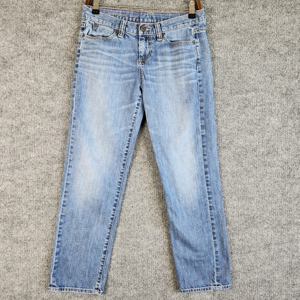 Talbots Boyfriend Jeans Womens 4 Petite Blue Straight Leg 100% Cotton